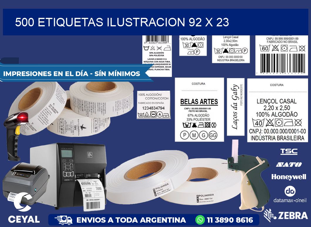500 ETIQUETAS ILUSTRACION 92 x 23