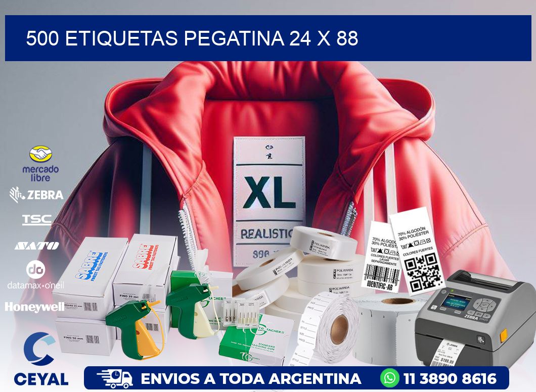500 ETIQUETAS PEGATINA 24 x 88