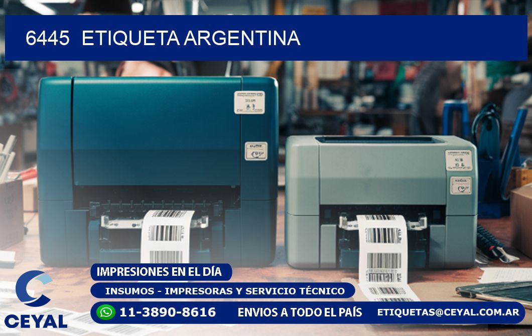 6445 ETIQUETA ARGENTINA