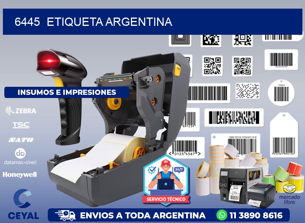 6445 ETIQUETA ARGENTINA