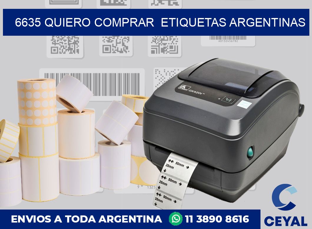 6635 QUIERO COMPRAR  ETIQUETAS ARGENTINAS
