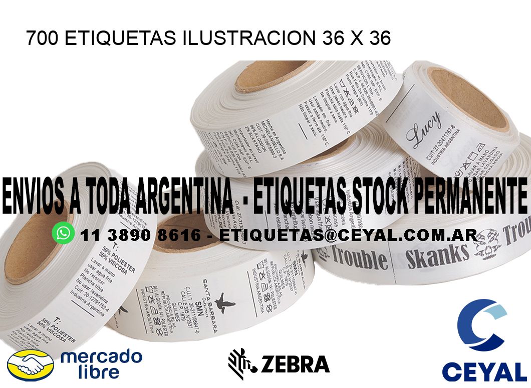 700 ETIQUETAS ILUSTRACION 36 x 36