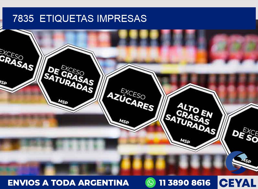 7835  ETIQUETAS IMPRESAS