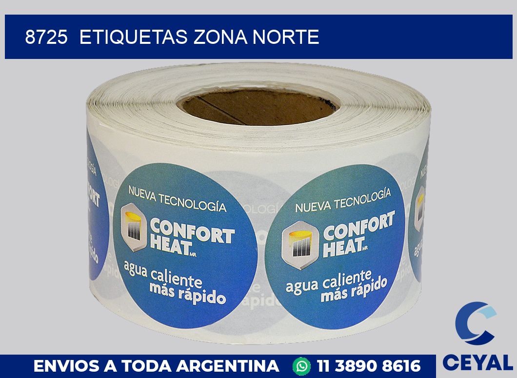 8725  ETIQUETAS ZONA NORTE