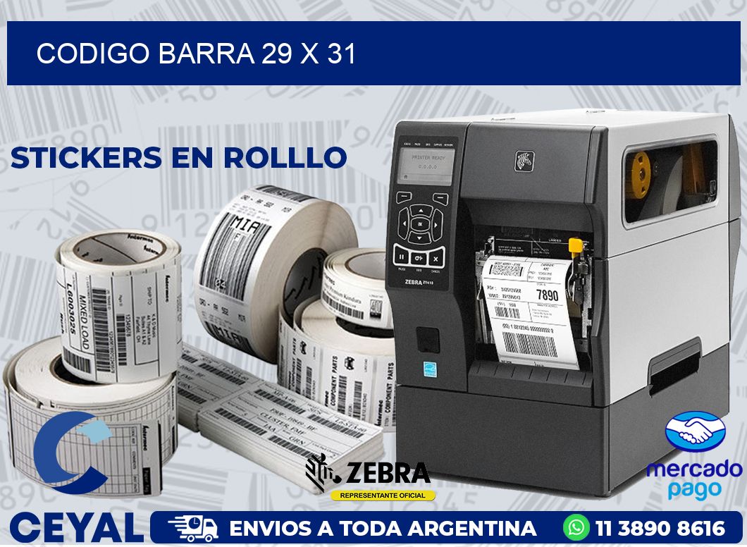CODIGO BARRA 29 x 31