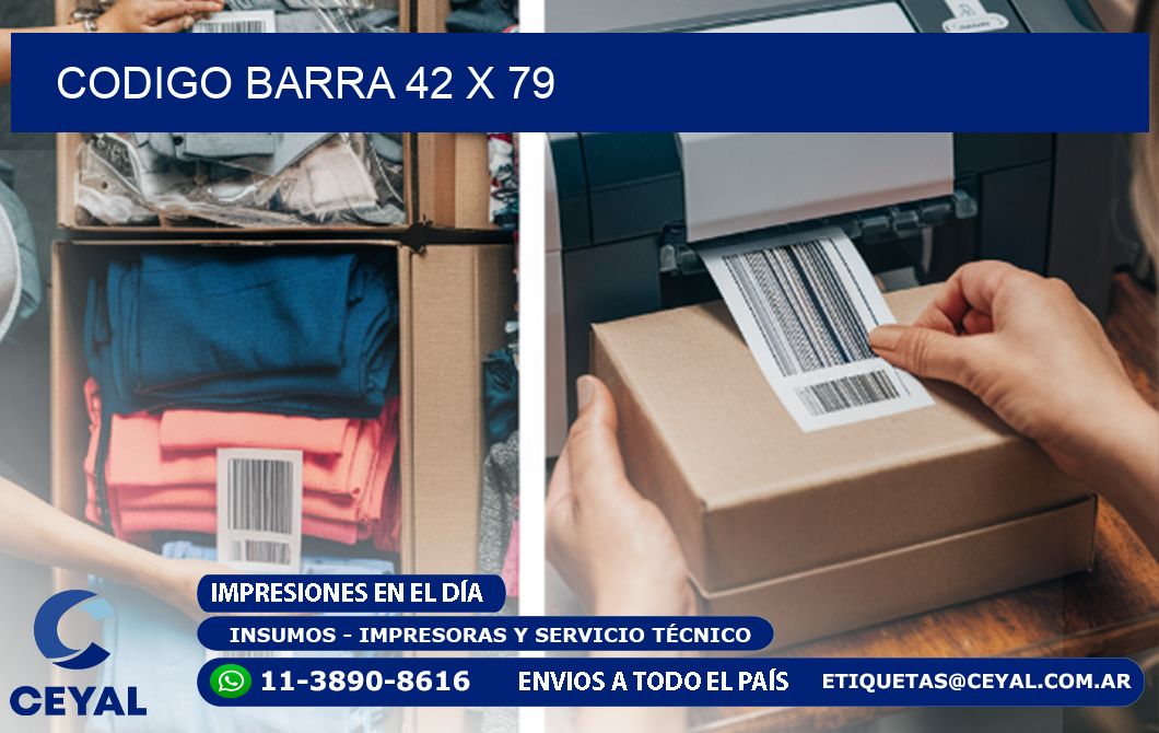 CODIGO BARRA 42 x 79