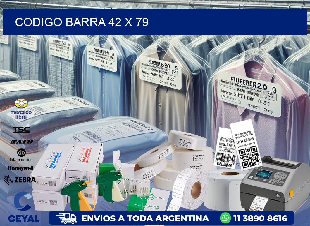 CODIGO BARRA 42 x 79
