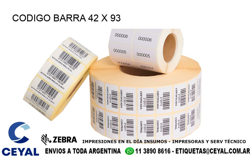 CODIGO BARRA 42 x 93