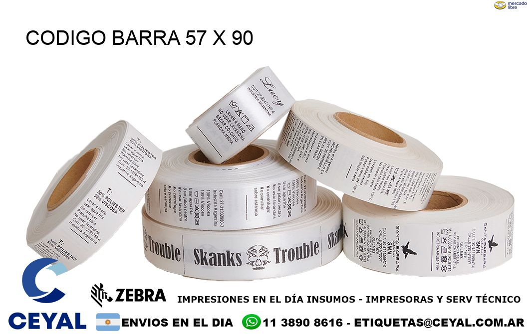 CODIGO BARRA 57 x 90