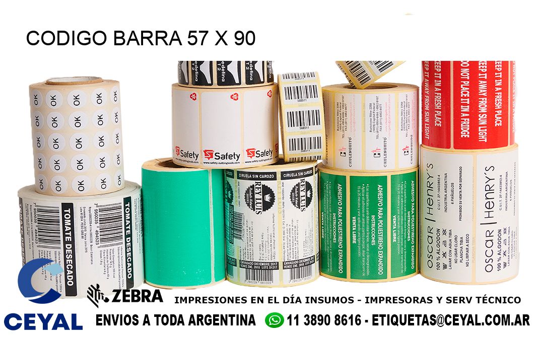 CODIGO BARRA 57 x 90
