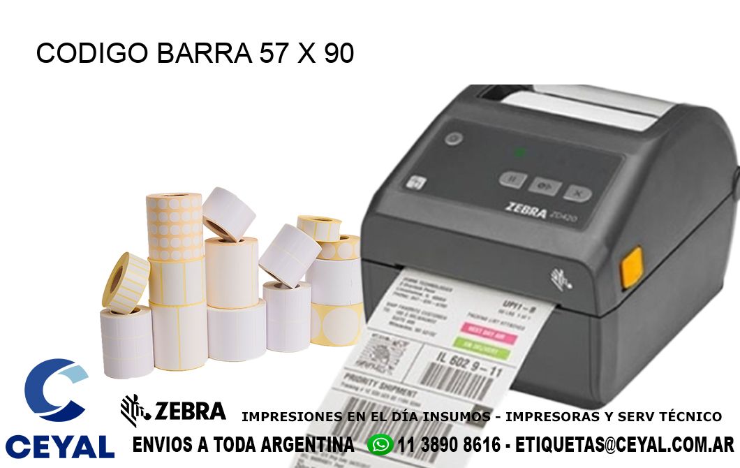 CODIGO BARRA 57 x 90