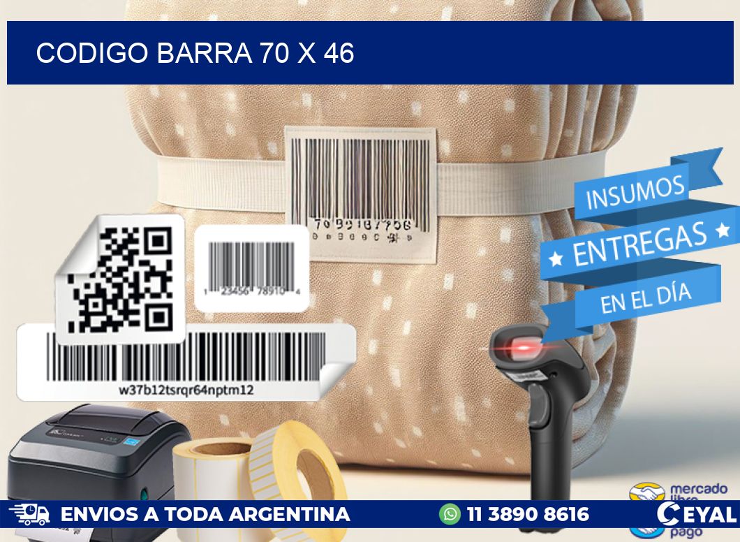 CODIGO BARRA 70 x 46