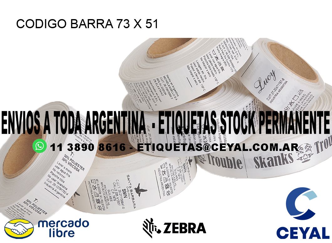 CODIGO BARRA 73 x 51
