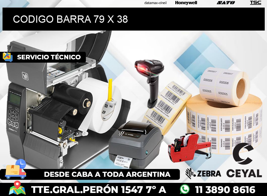 CODIGO BARRA 79 x 38