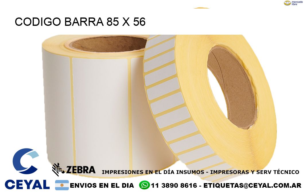 CODIGO BARRA 85 x 56