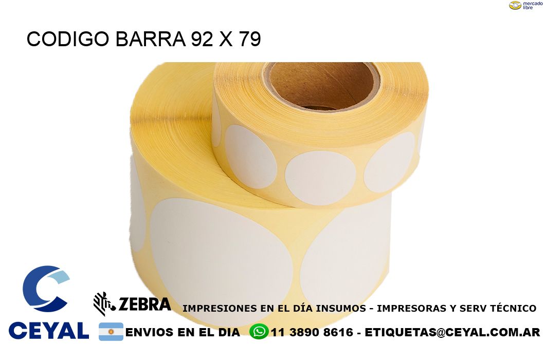CODIGO BARRA 92 x 79