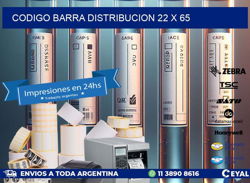 CODIGO BARRA DISTRIBUCION 22 x 65