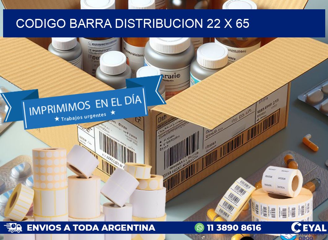 CODIGO BARRA DISTRIBUCION 22 x 65
