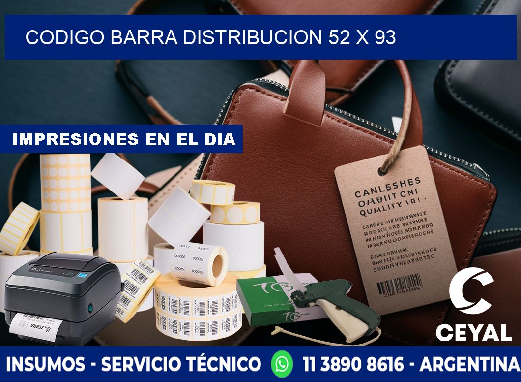 CODIGO BARRA DISTRIBUCION 52 x 93
