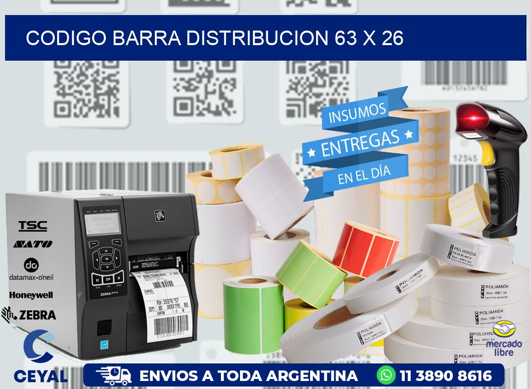 CODIGO BARRA DISTRIBUCION 63 x 26