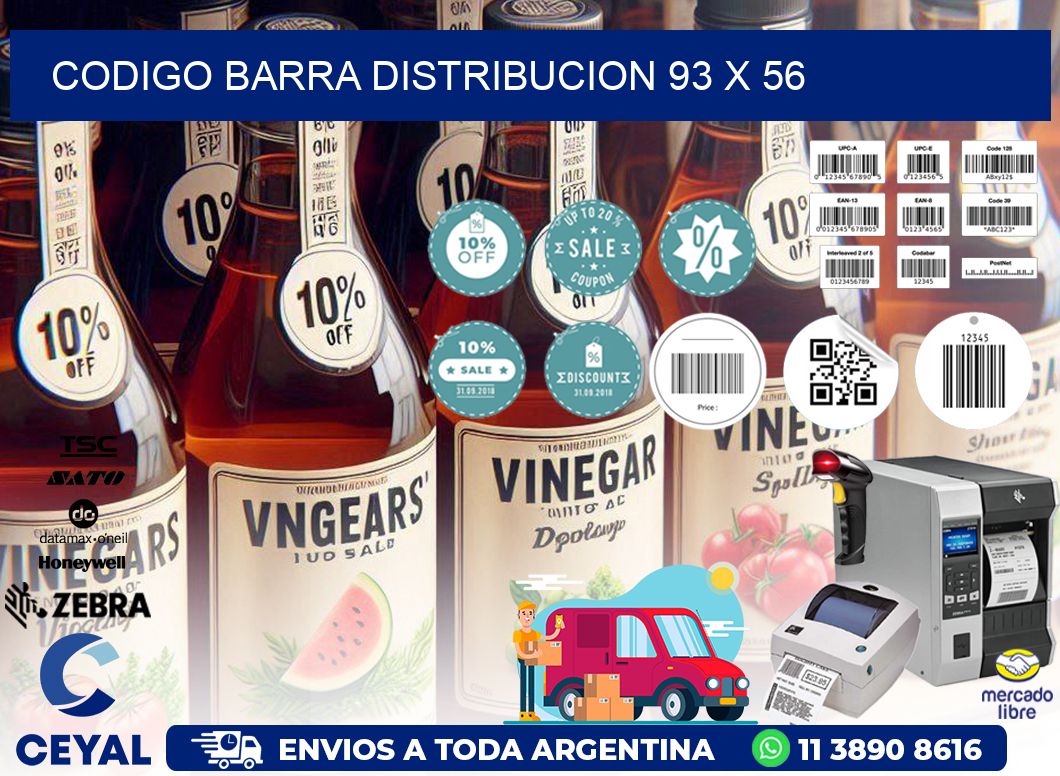 CODIGO BARRA DISTRIBUCION 93 x 56