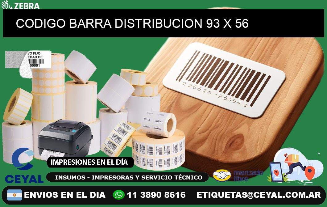 CODIGO BARRA DISTRIBUCION 93 x 56
