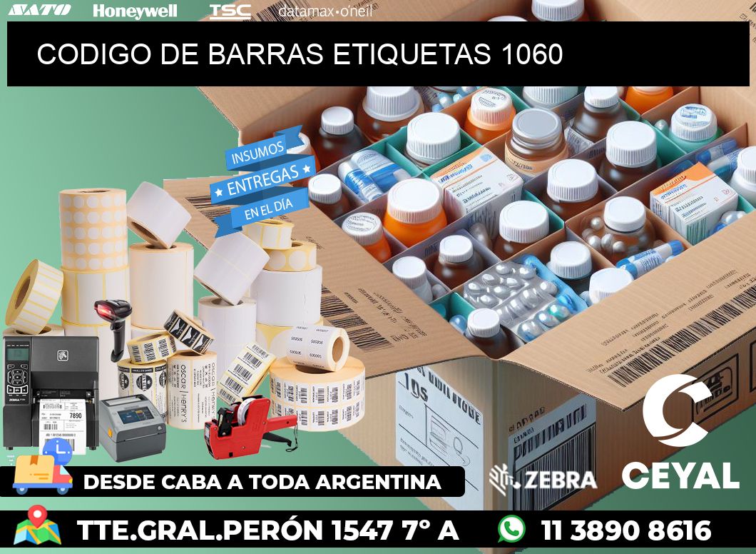 CODIGO DE BARRAS ETIQUETAS 1060