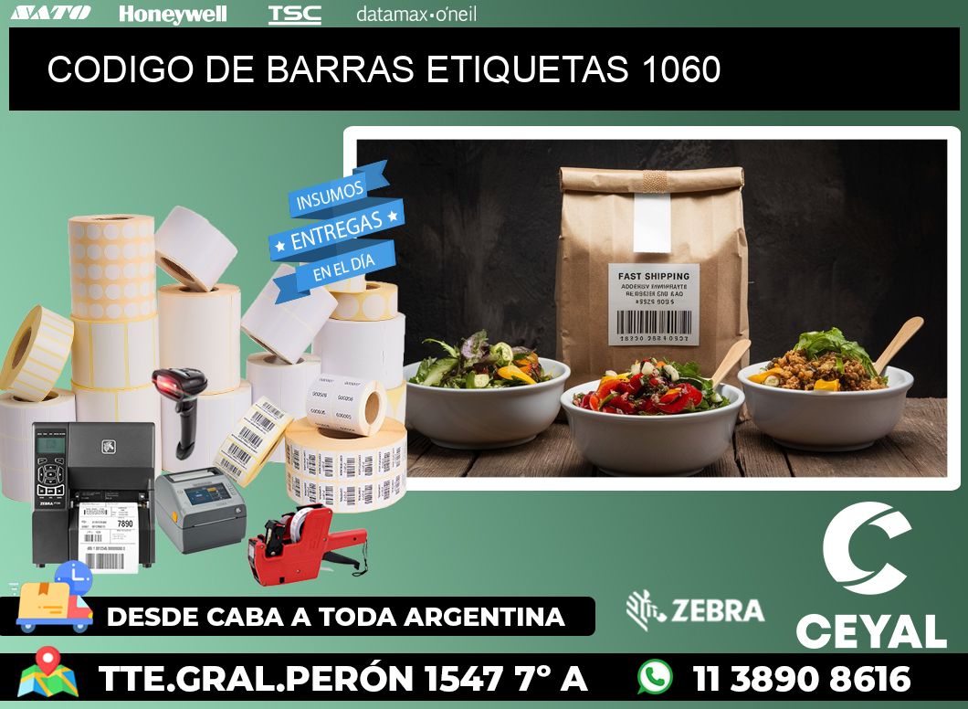 CODIGO DE BARRAS ETIQUETAS 1060