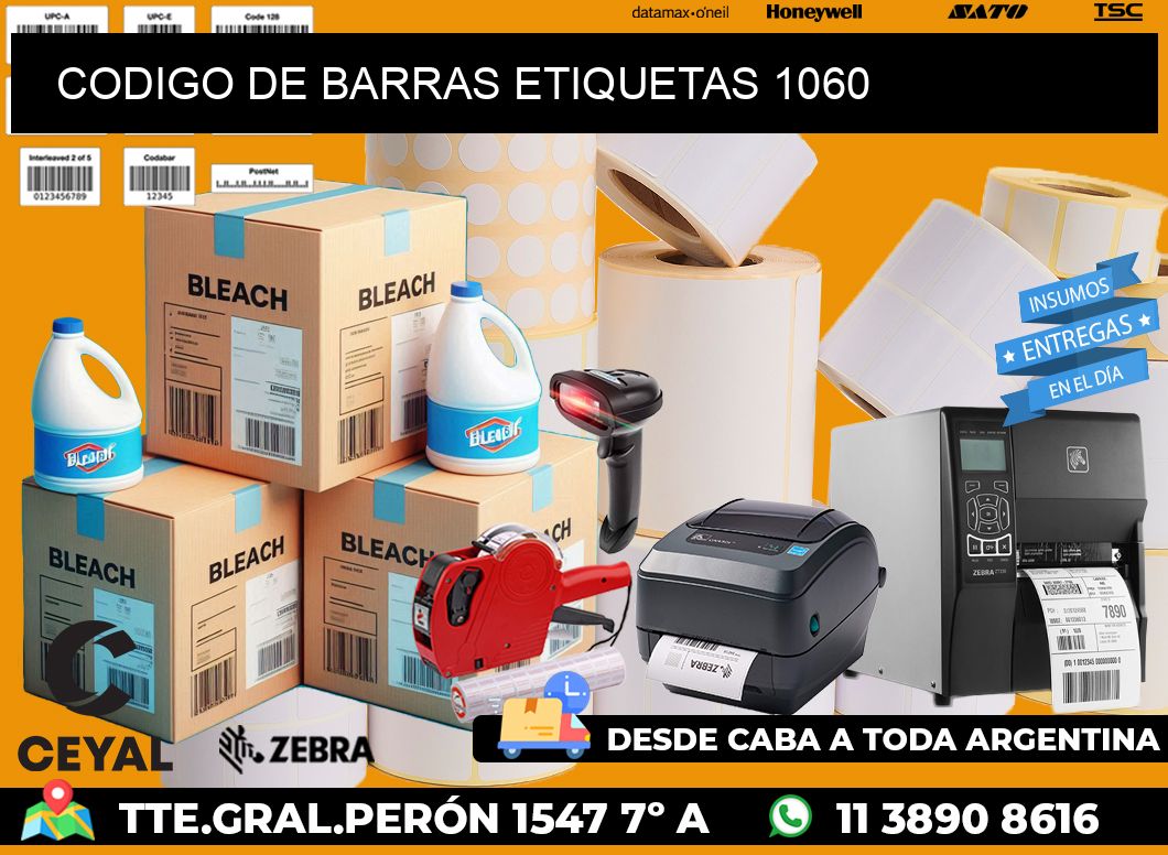 CODIGO DE BARRAS ETIQUETAS 1060