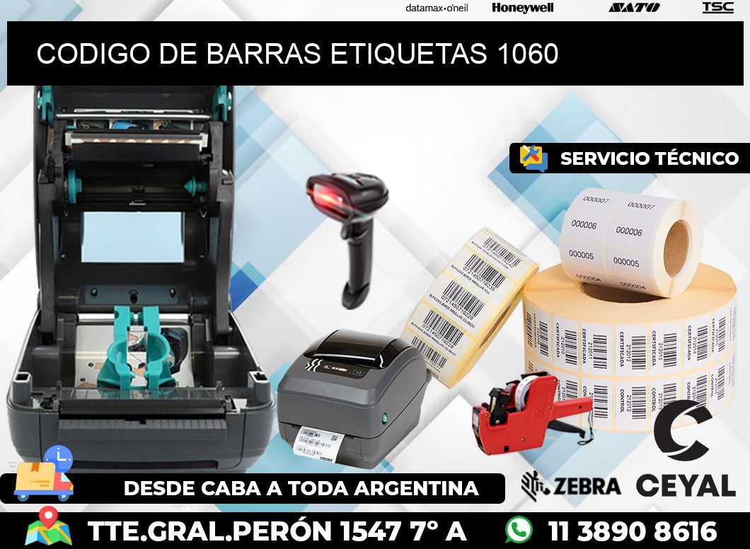CODIGO DE BARRAS ETIQUETAS 1060