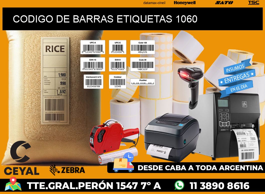 CODIGO DE BARRAS ETIQUETAS 1060