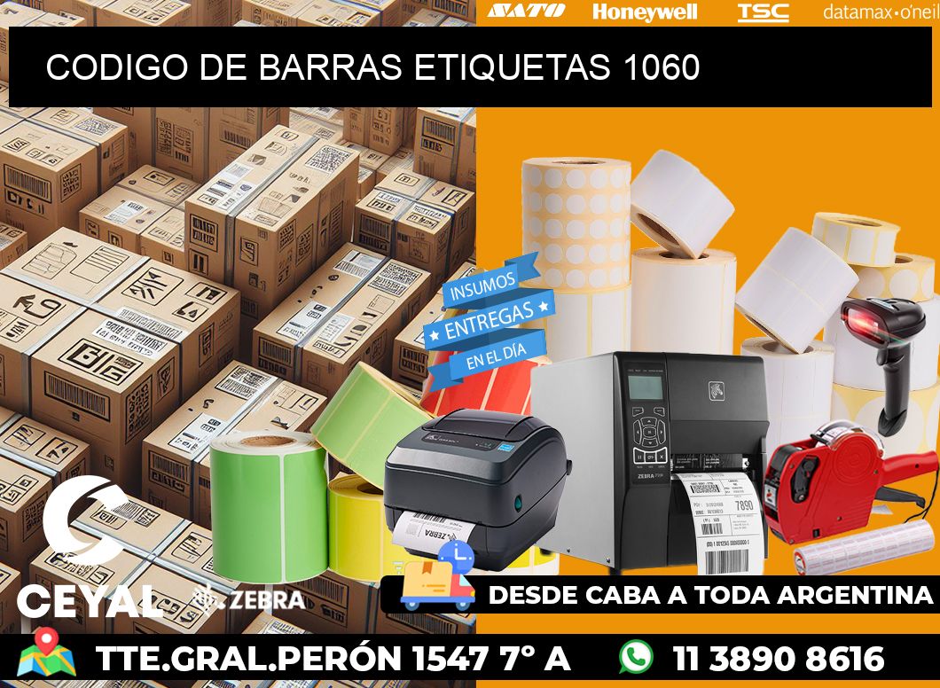 CODIGO DE BARRAS ETIQUETAS 1060