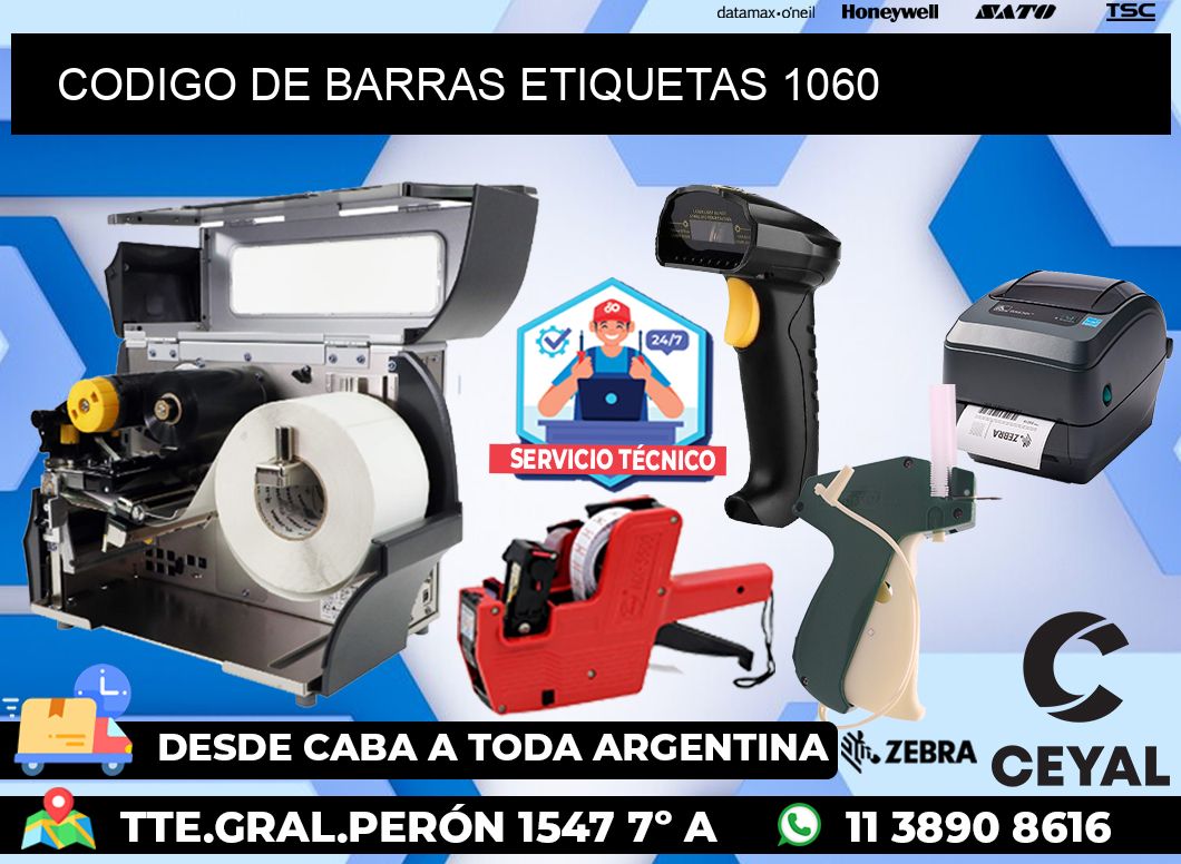 CODIGO DE BARRAS ETIQUETAS 1060