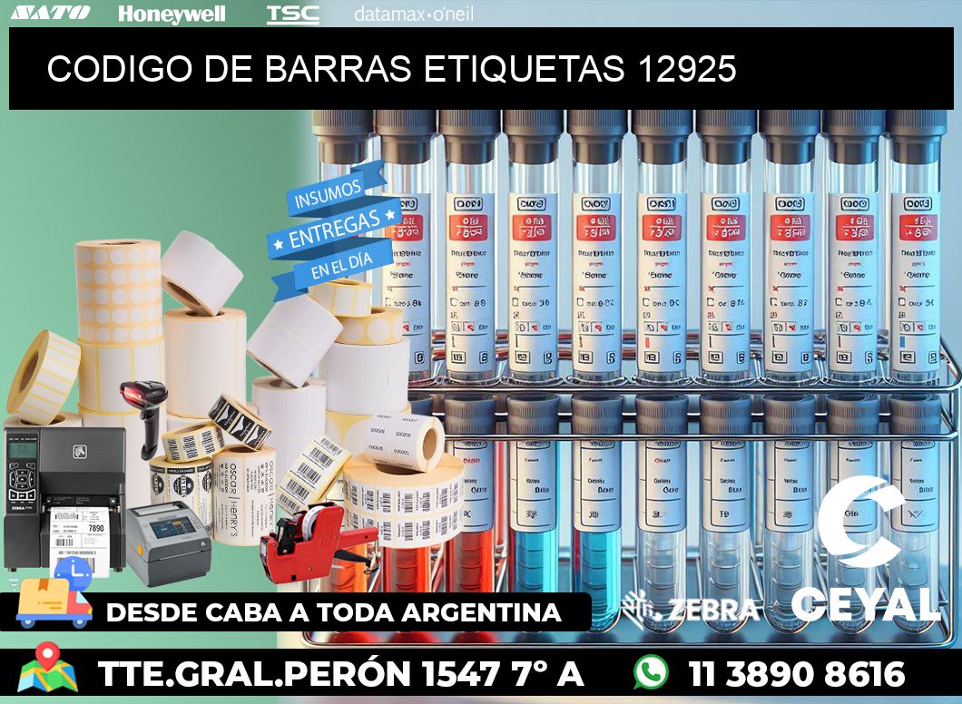 CODIGO DE BARRAS ETIQUETAS 12925