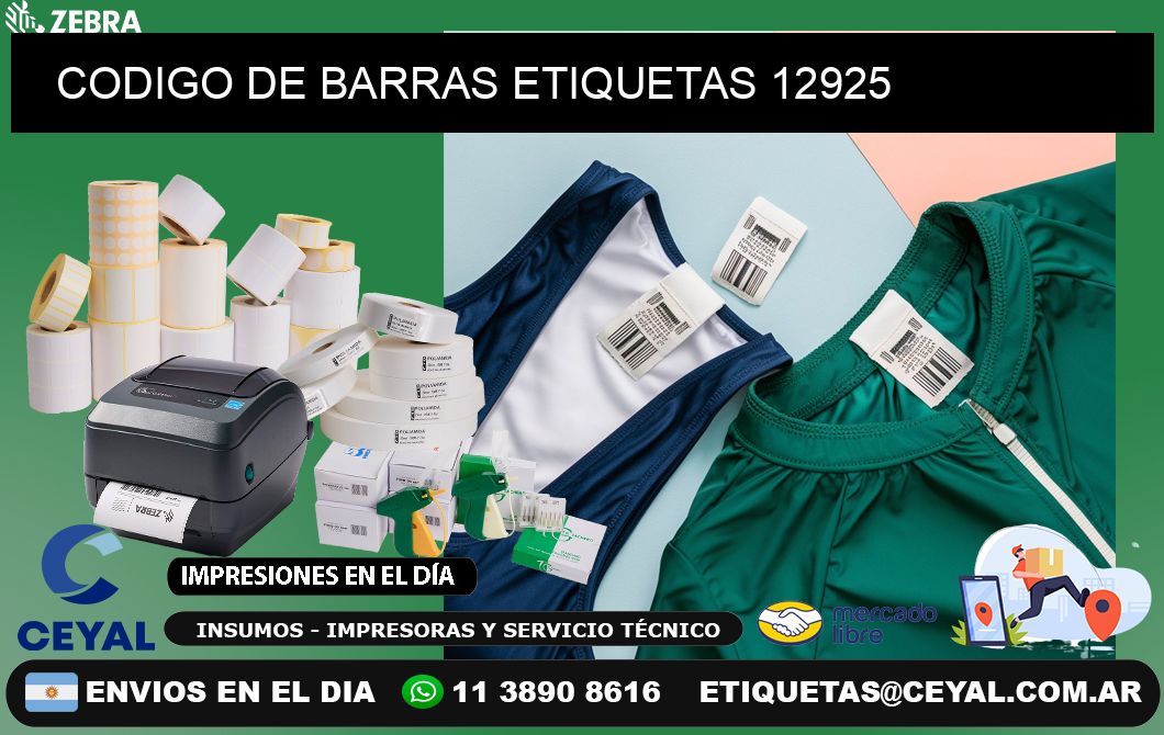 CODIGO DE BARRAS ETIQUETAS 12925