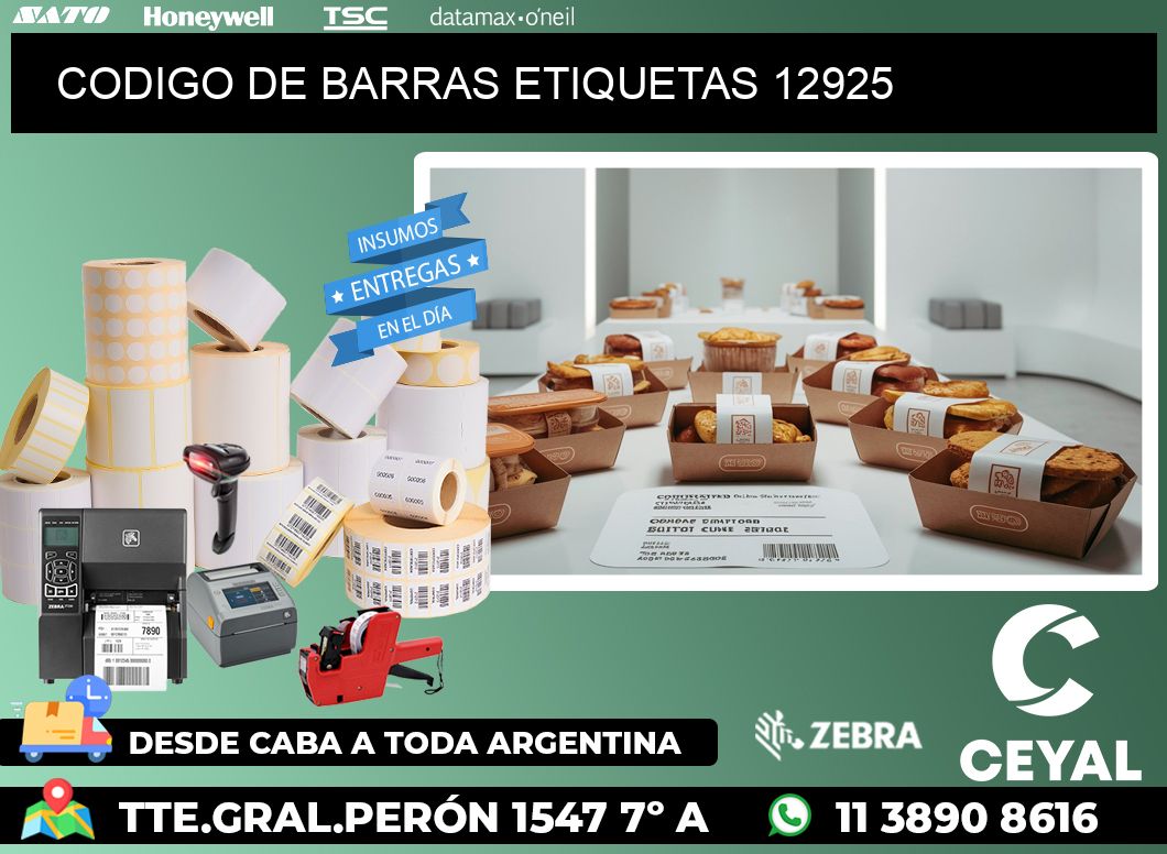 CODIGO DE BARRAS ETIQUETAS 12925