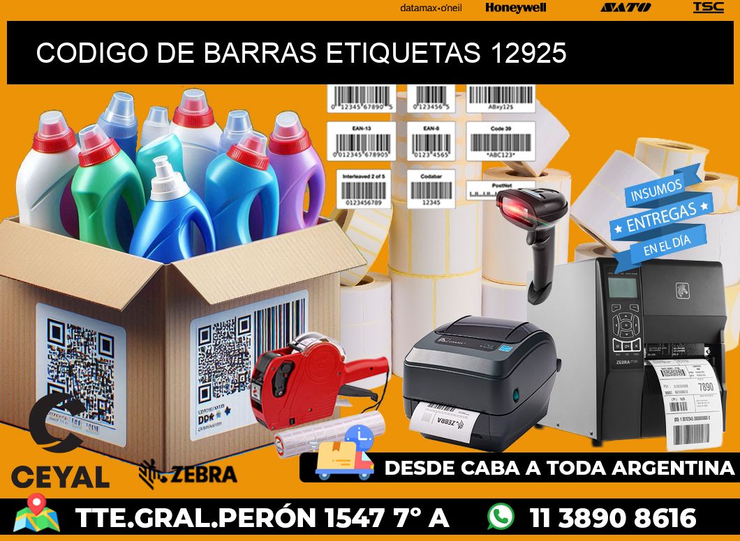CODIGO DE BARRAS ETIQUETAS 12925