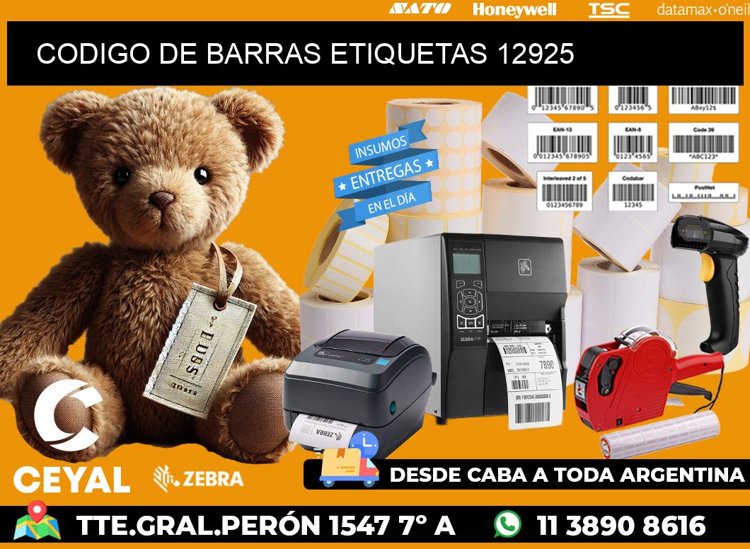 CODIGO DE BARRAS ETIQUETAS 12925