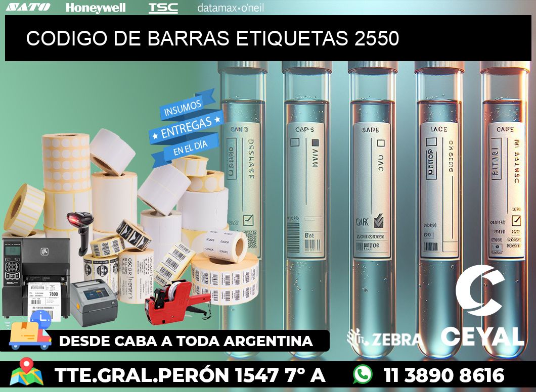 CODIGO DE BARRAS ETIQUETAS 2550