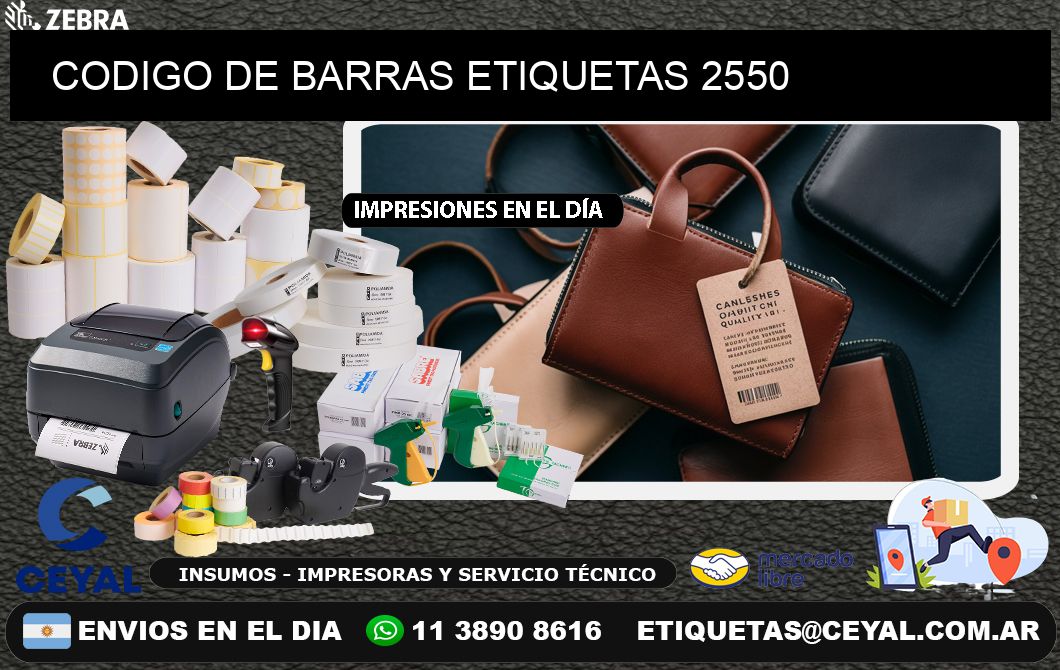 CODIGO DE BARRAS ETIQUETAS 2550