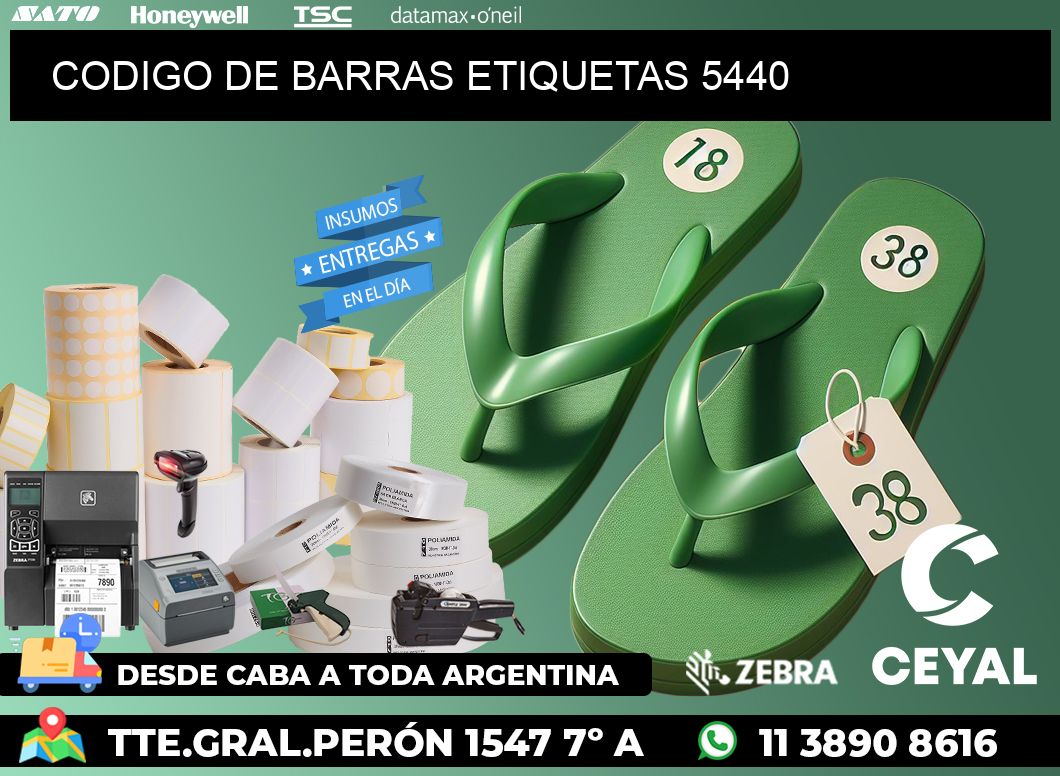 CODIGO DE BARRAS ETIQUETAS 5440