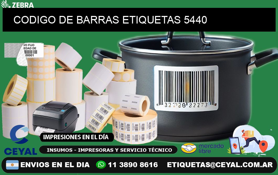 CODIGO DE BARRAS ETIQUETAS 5440