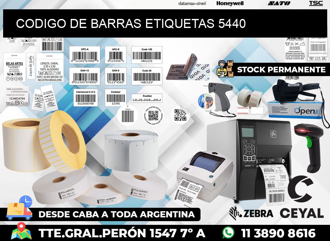CODIGO DE BARRAS ETIQUETAS 5440