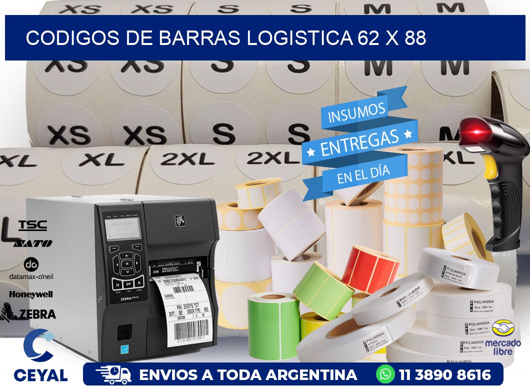 CODIGOS DE BARRAS LOGISTICA 62 x 88