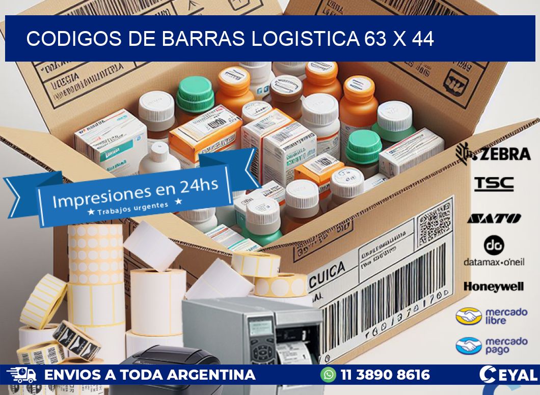 CODIGOS DE BARRAS LOGISTICA 63 x 44