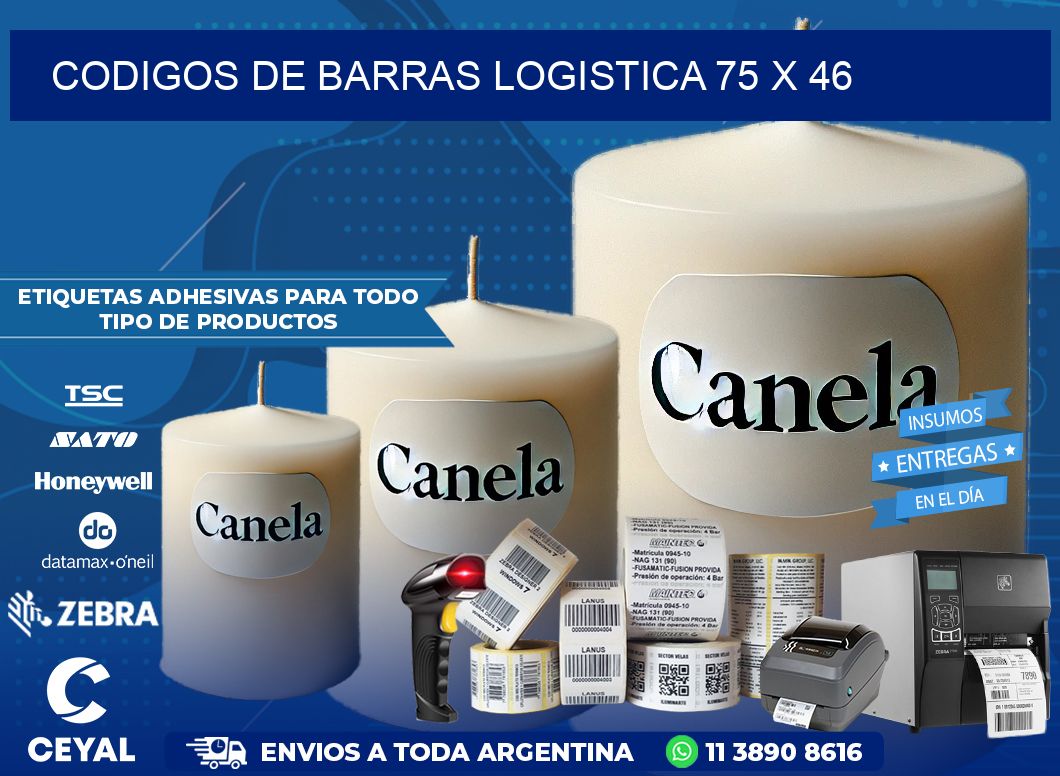 CODIGOS DE BARRAS LOGISTICA 75 x 46