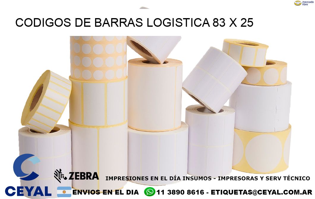 CODIGOS DE BARRAS LOGISTICA 83 x 25