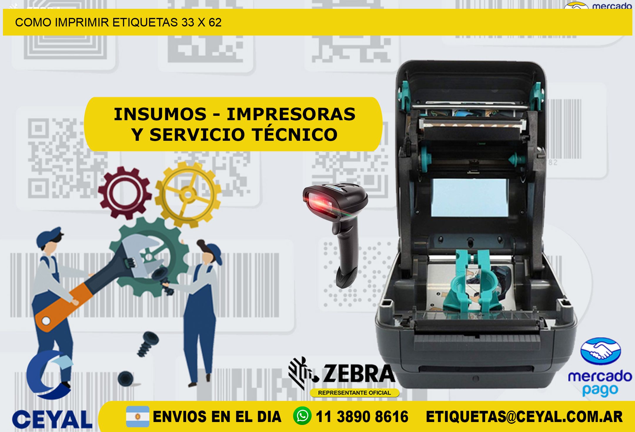 COMO IMPRIMIR ETIQUETAS 33 x 62