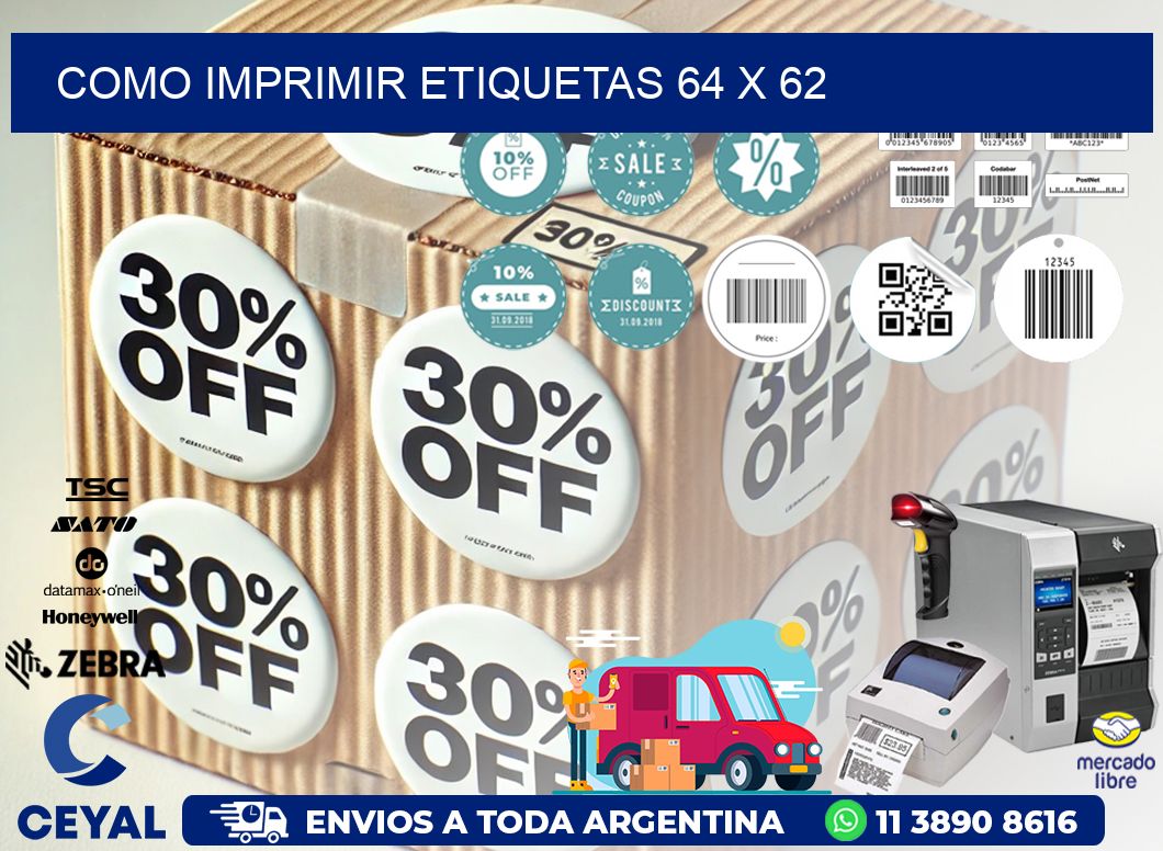 COMO IMPRIMIR ETIQUETAS 64 x 62