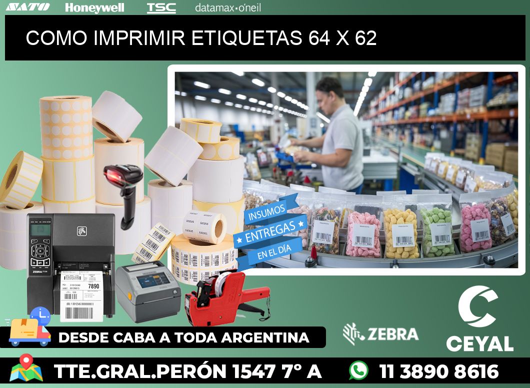 COMO IMPRIMIR ETIQUETAS 64 x 62